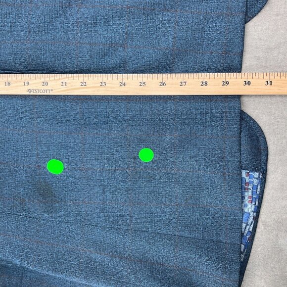 Unbranded Blazer Men 40 Blue Red Golden Emblem Tweed 60 70s Sport Jacket USA VTG - Picture 8 of 14